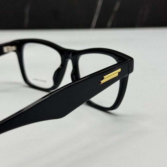 NEW BOTTEGA VENETA BV1120OA 001 BLACK SQUARE WOMEN EYEGLASSES - Picture 5 of 10
